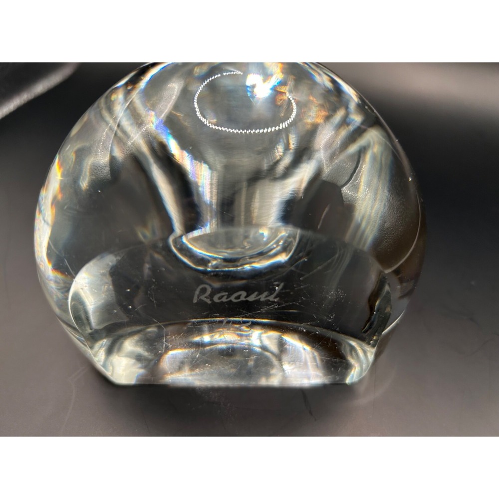RARE Crystal duck bookend figurine high quality Dimpled Eyes 6.5 in tall - Picture 9 of 16